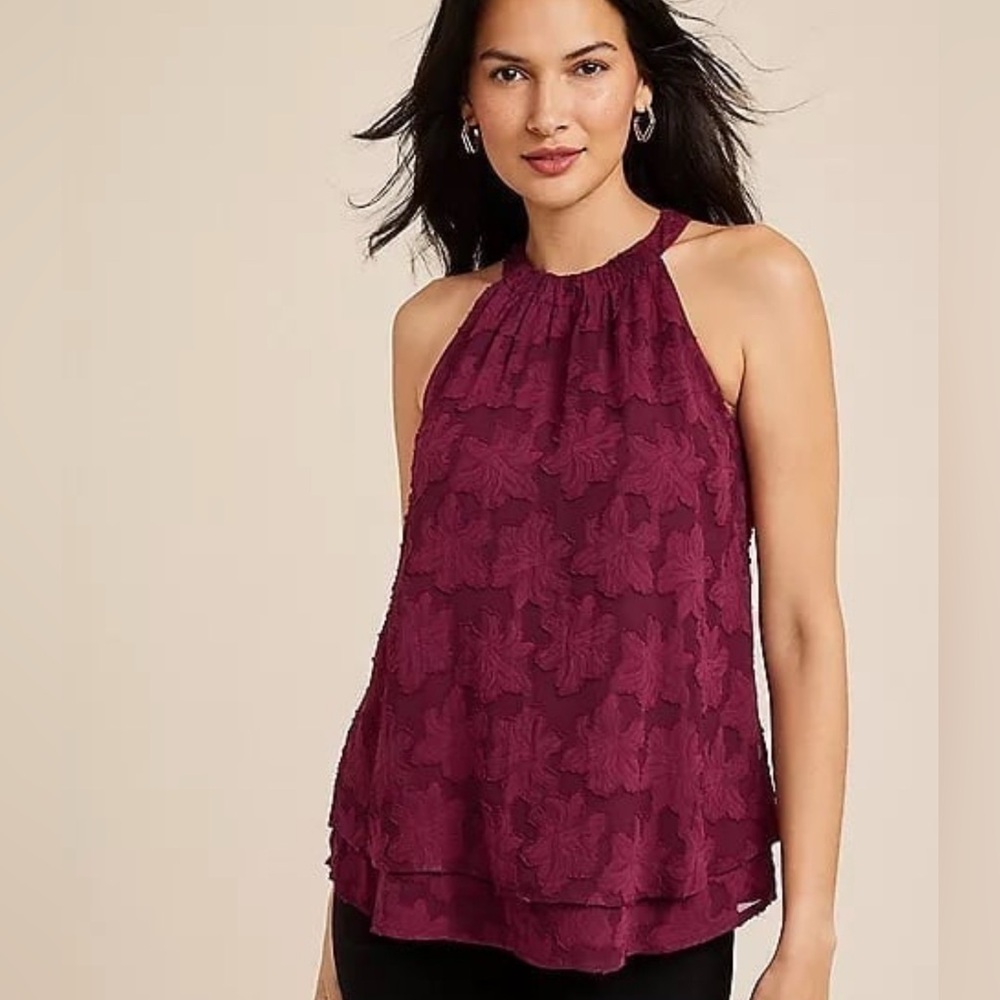 Maroon Sleeveless Top